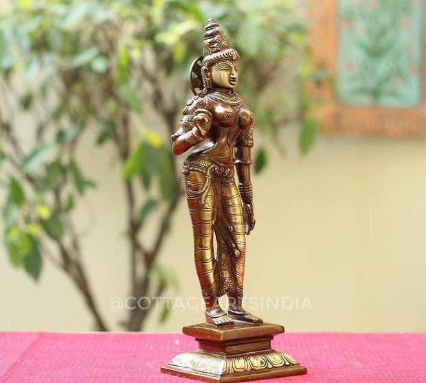 Brass Uma Parameshwari Parvati 13"