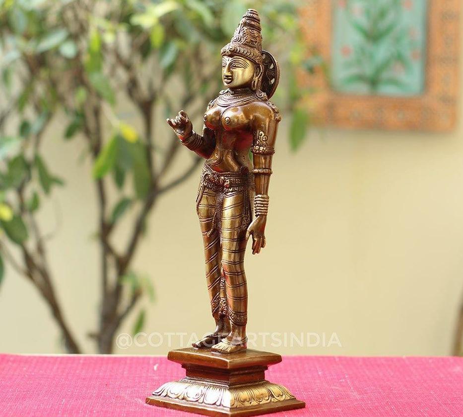 Brass Uma Parameshwari Parvati 13"