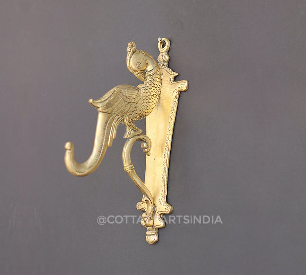 Brass Wall Hook Parrot