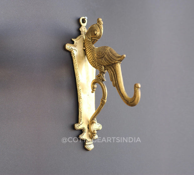 Brass Wall Hook Parrot