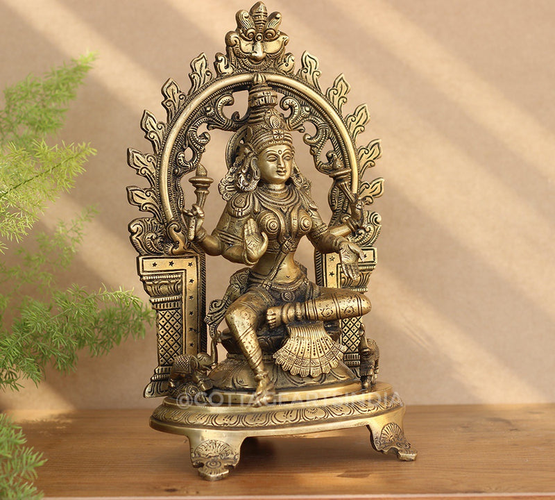 Brass Laxmi with Prabhawali