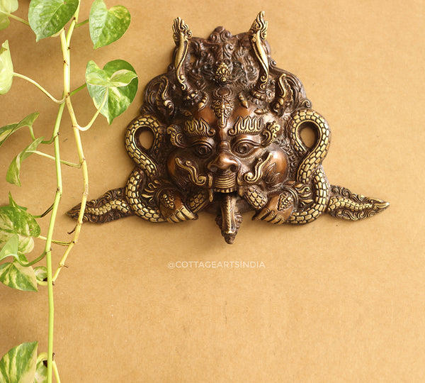 Brass Bhairav Face Mask