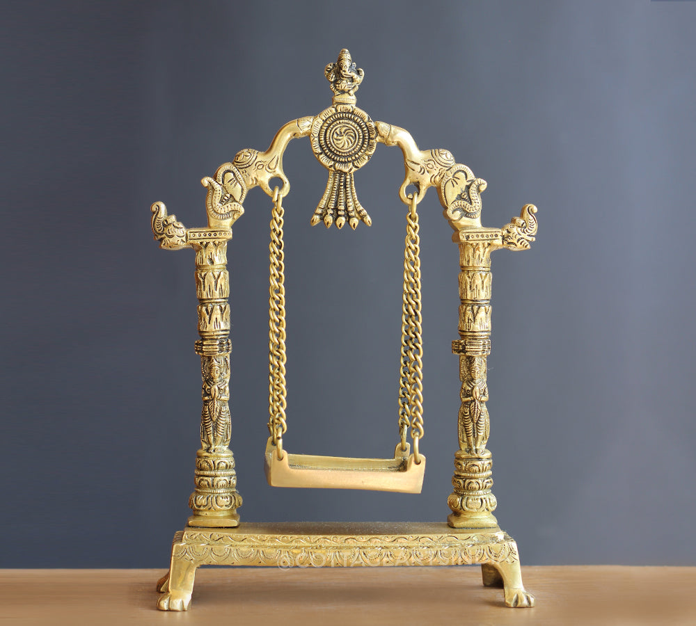 Brass Swing 12 Inch | Handcrafted Traditional Brass Jhula