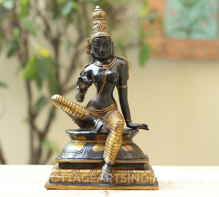 Brass Devi Uma Parameshwari Parvati Sitting