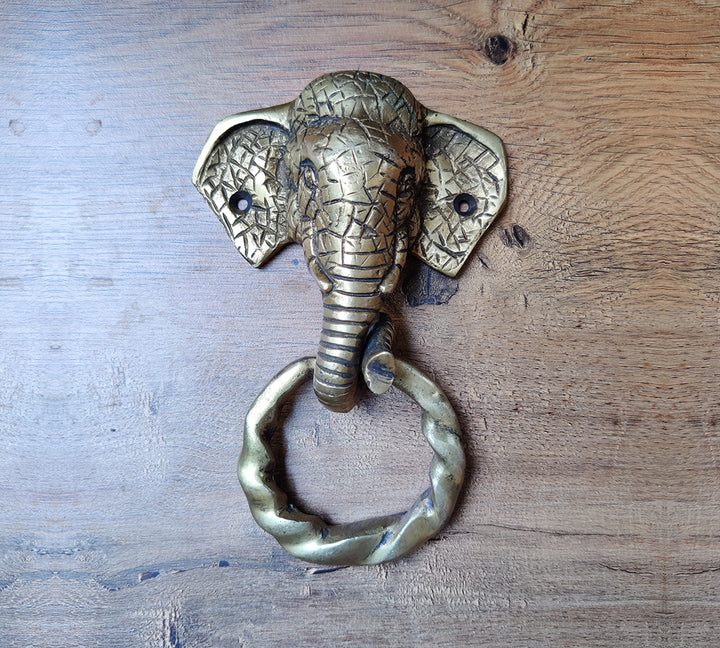 Brass Elephant Door Knocker