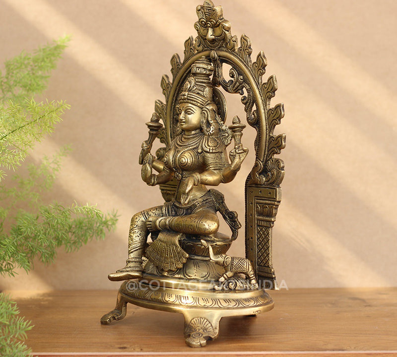 Brass Laxmi with Prabhawali