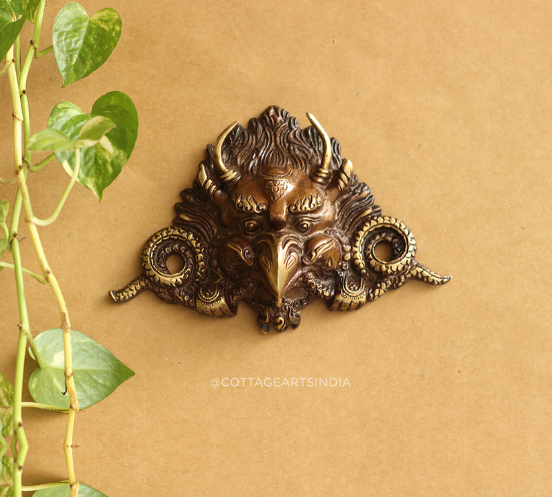 Brass Garuda Mask 12"