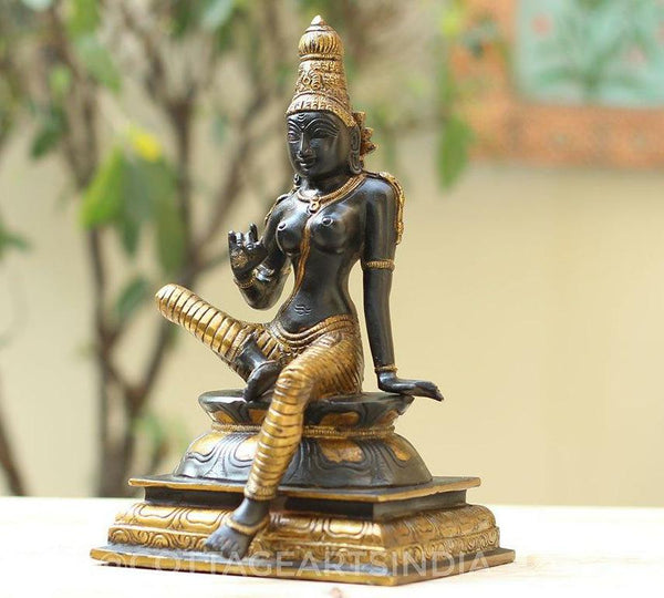 Brass Devi Uma Parameshwari Parvati Sitting