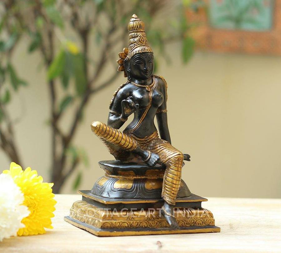 Brass Devi Uma Parameshwari Parvati Sitting