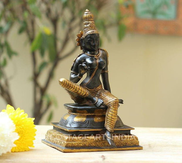 Brass Devi Uma Parameshwari Parvati Sitting