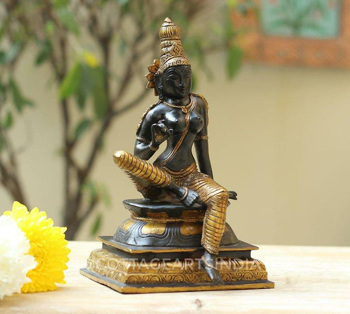 Brass Devi Uma Parameshwari Parvati Sitting