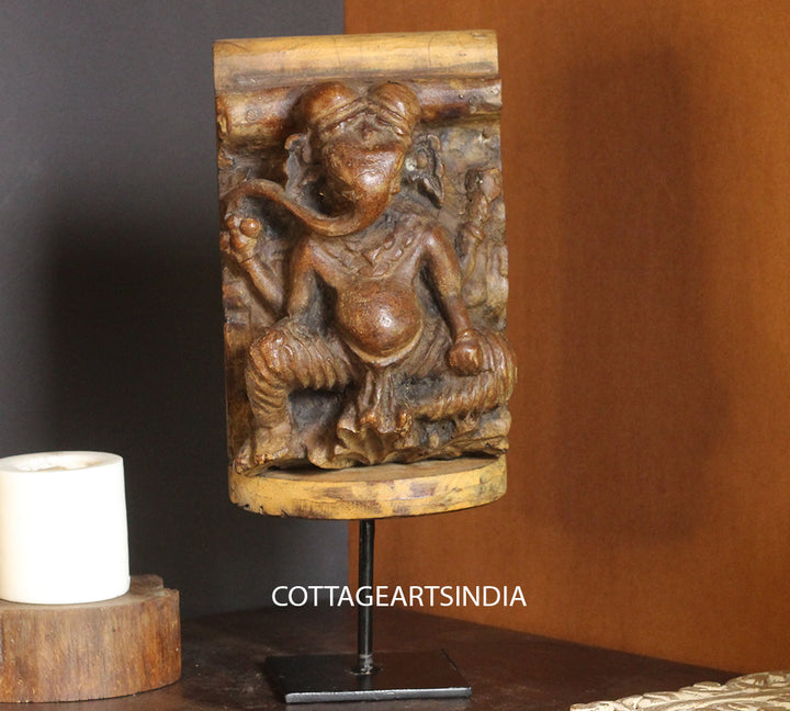 Vintage Wood / Stone Ganesh