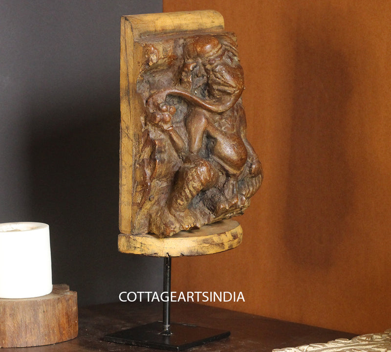 Vintage Wood / Stone Ganesh