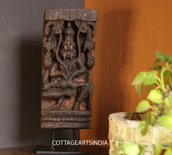 Vintage Wood/ Stone Narsimha