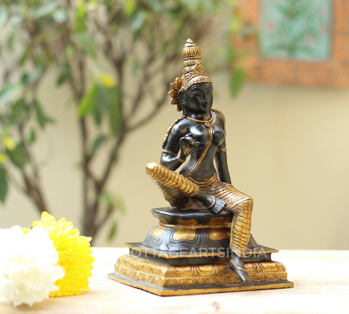 Brass Devi Uma Parameshwari Parvati Sitting