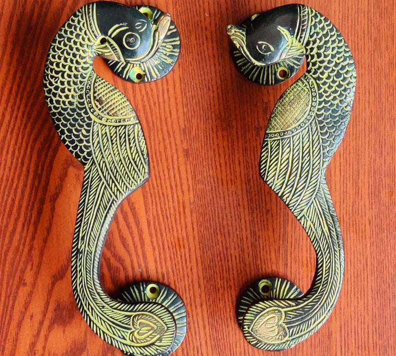 Brass Parrot Door Handle