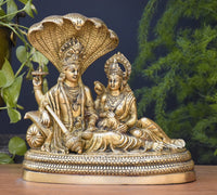 Brass Laxmi Narayan and Sheshnaag