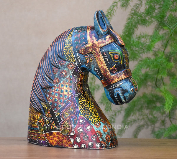 Wooden Horse Head White