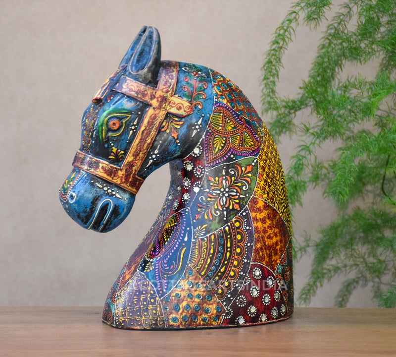Hand Crafted Brass Horse Head With Wooden Base at Rs 999/piece, Lajpat  Nagar 4, New Delhi