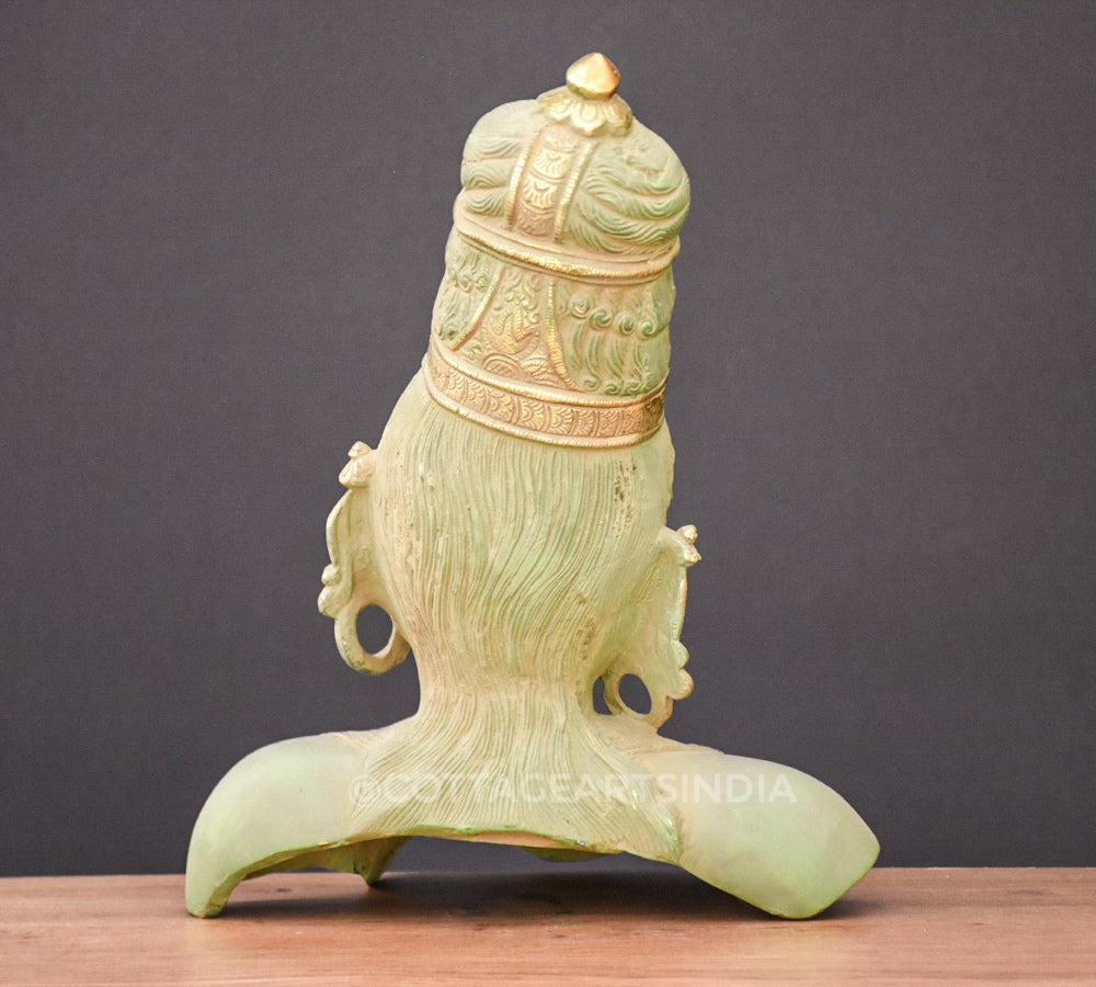 Brass Parvati Bust Rustic Patina finish