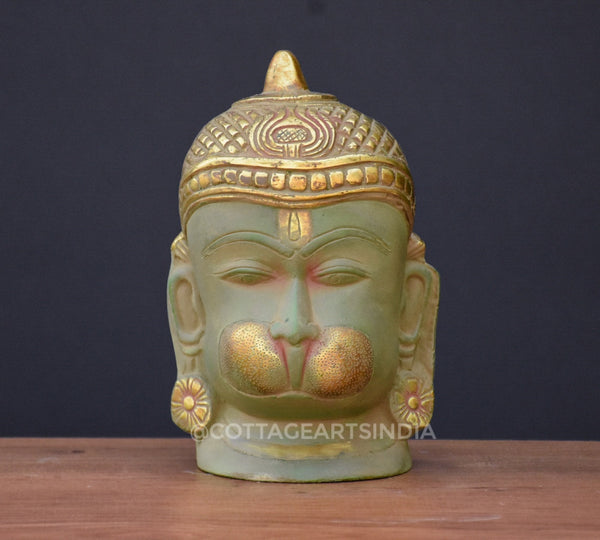 Brass Hanuman Face in Antique patina gold finish