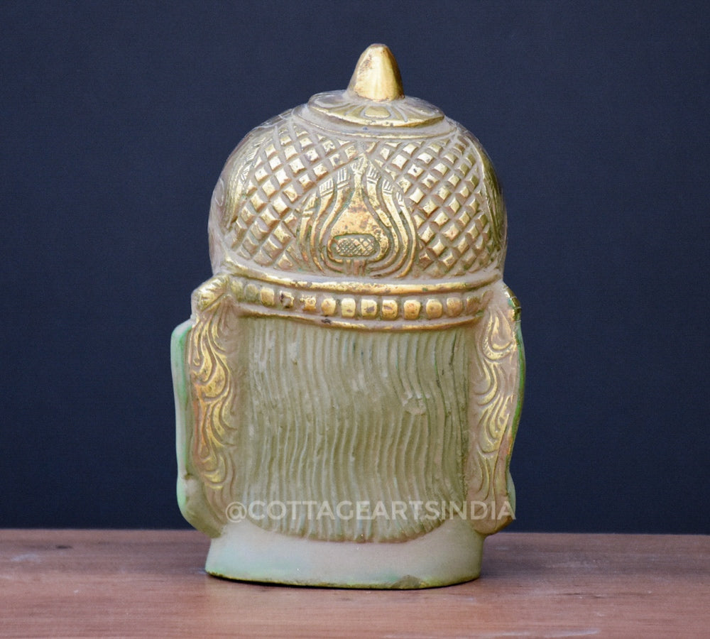 Brass Hanuman Face in Rustic Patina finish