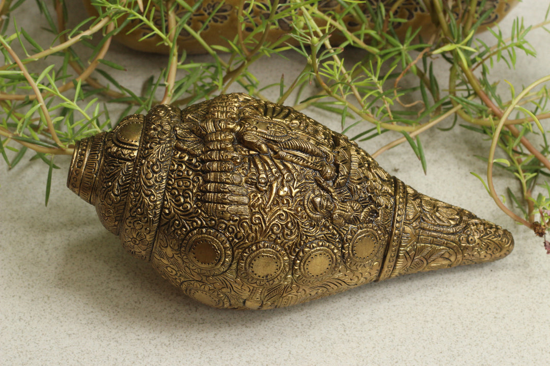 Brass Vishwaroopam Shanka/Conch