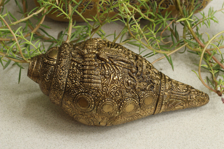 Brass Vishwaroopam Shanka/Conch