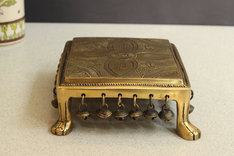Brass Chowki Etching Work