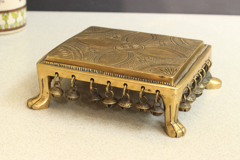 Brass Chowki Etching Work