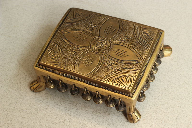 Brass Chowki Etching Work