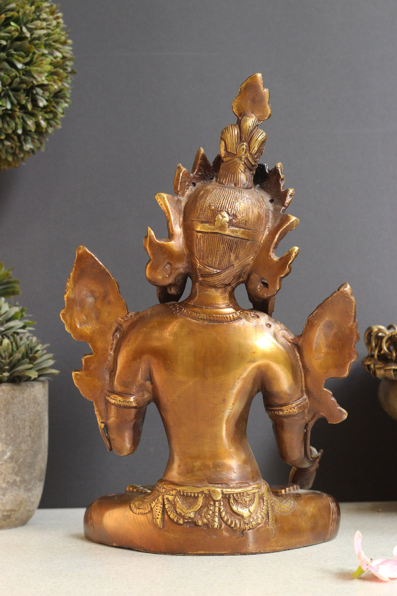 Brass Tara Devi Sitting 10.5''