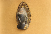 Brass Buddha Face Rustic Black