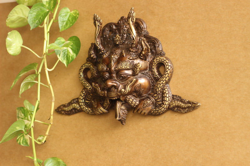 Brass Bhairav Face Mask