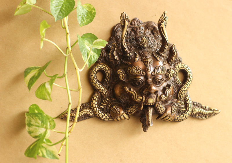 Brass Bhairav Face Mask