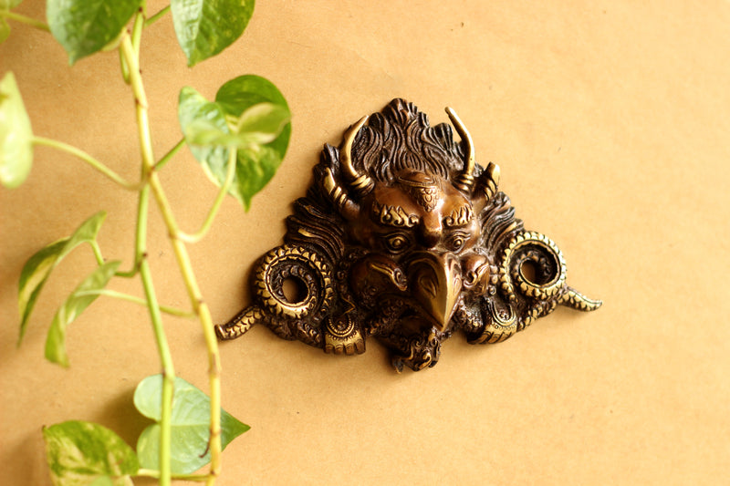 Brass Garuda Mask 12"