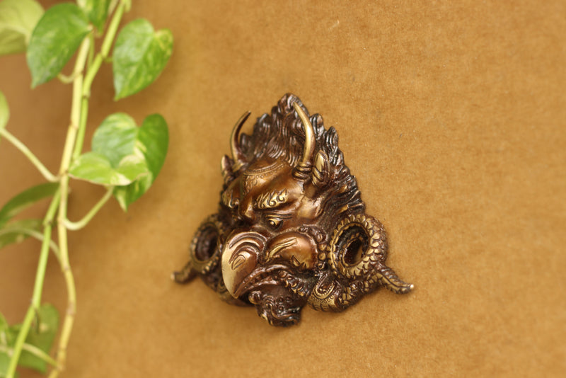 Brass Garuda Mask 12"