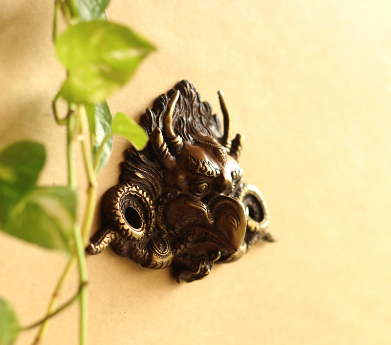 Brass Garuda Mask 12"