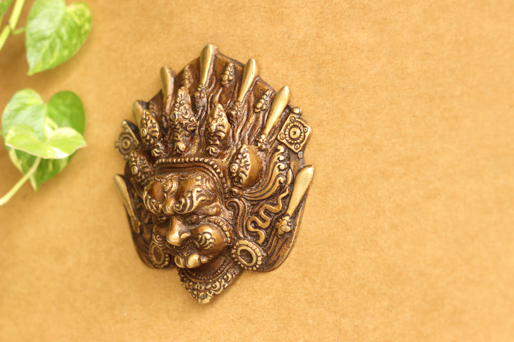 Brass Mahakal Bhairav Face Mask