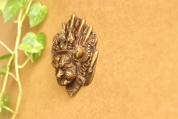 Brass Mahakal Bhairav Face Mask
