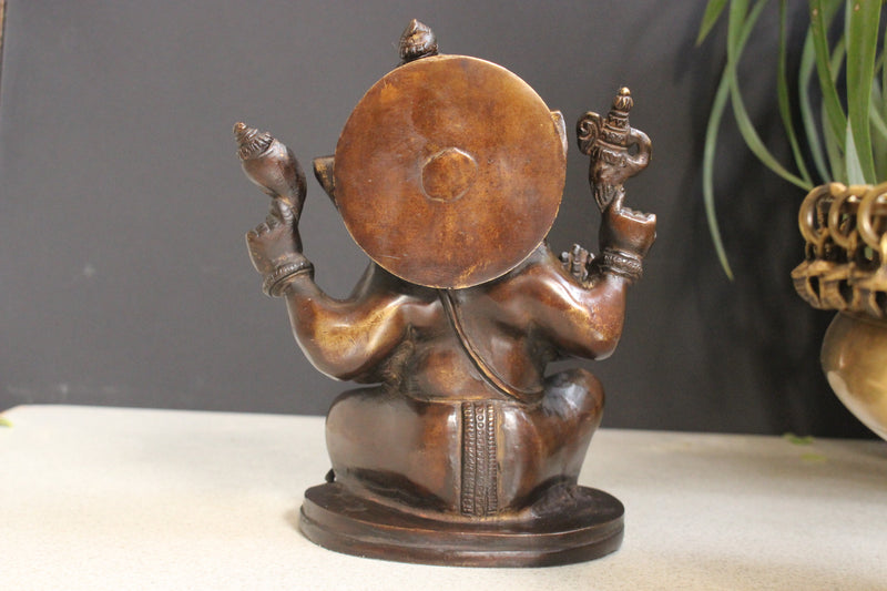 Brass Sitting Ganesha7''