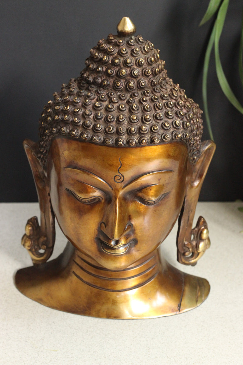 Brass Buddha Face Mask Dual Color