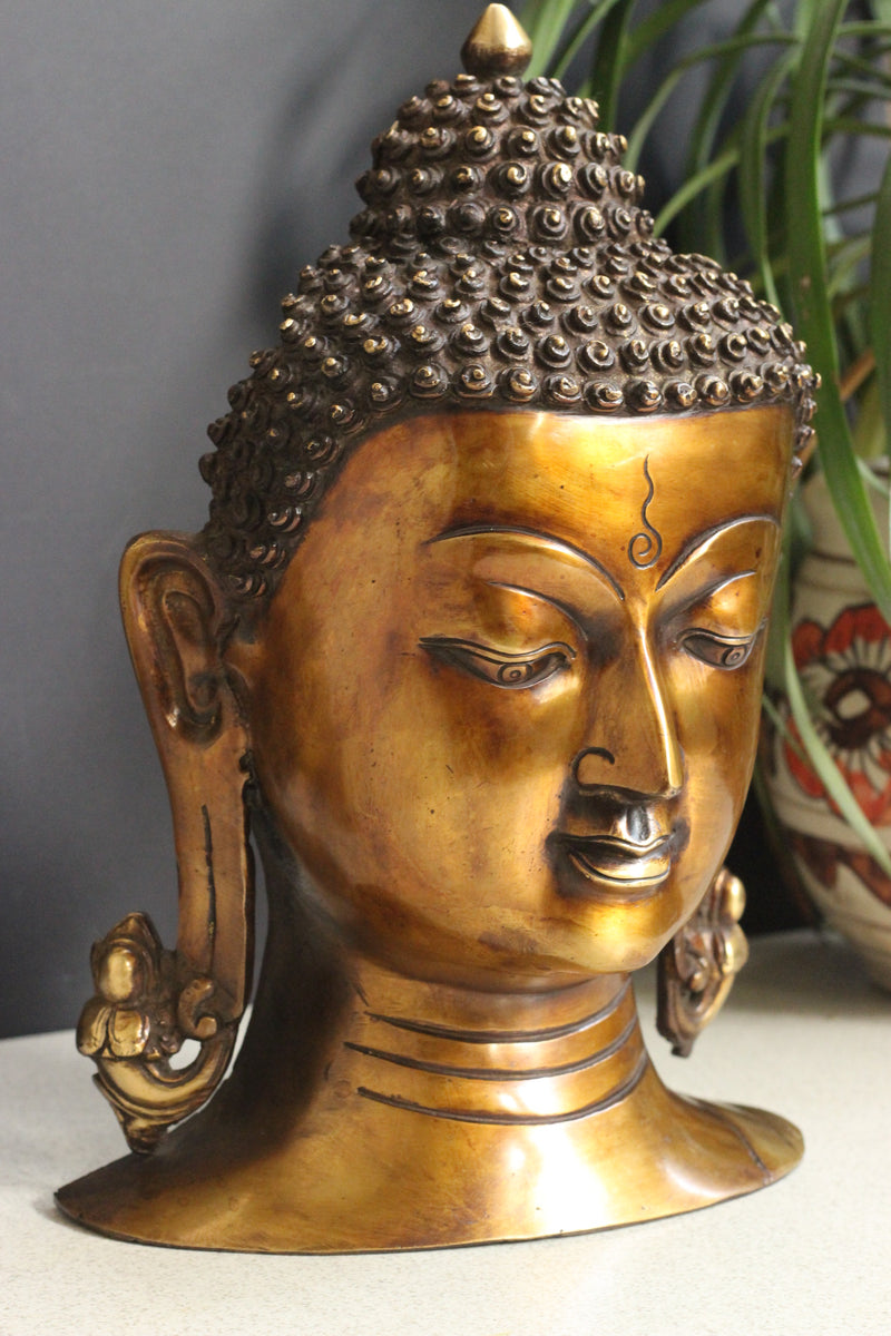 Brass Buddha Face Mask Dual Color