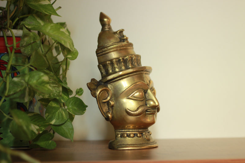 Brass Shiva And Gauri Mukhlingam Mask
