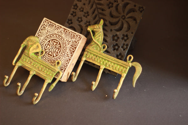 Brass Key Hanger -Coat Hooks (pair)