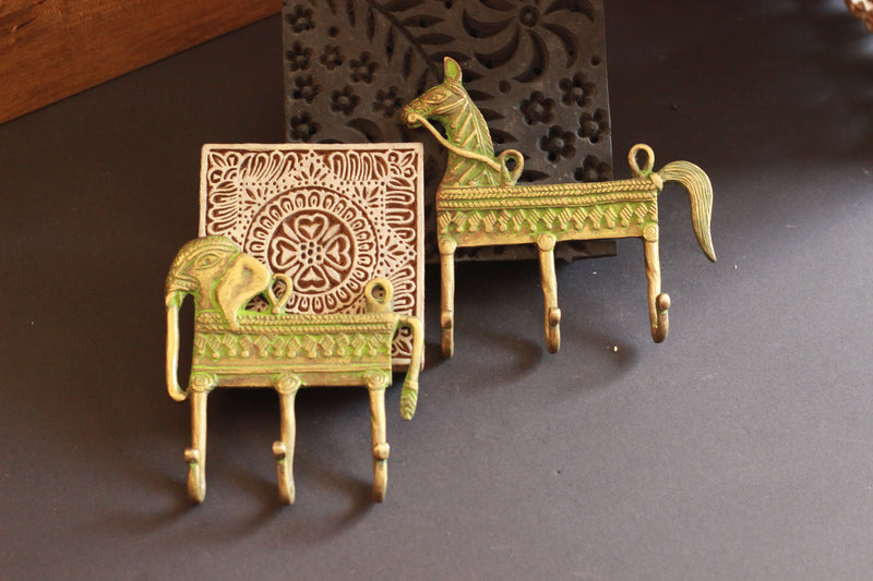 Brass Key Hanger -Coat Hooks (pair)