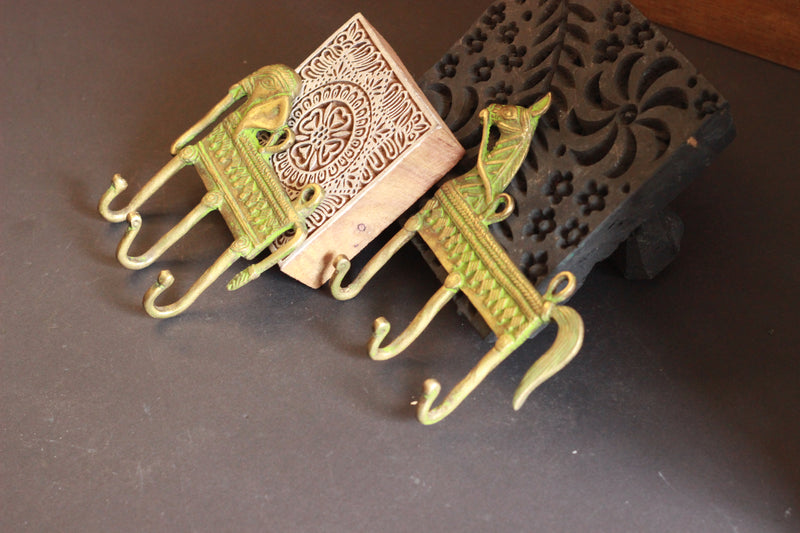 Brass Key Hanger -Coat Hooks (pair)