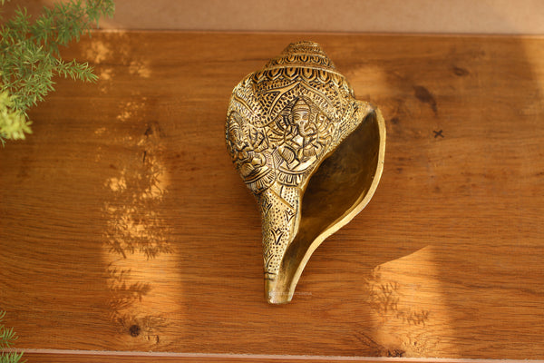 Brass Shankh Ganesh