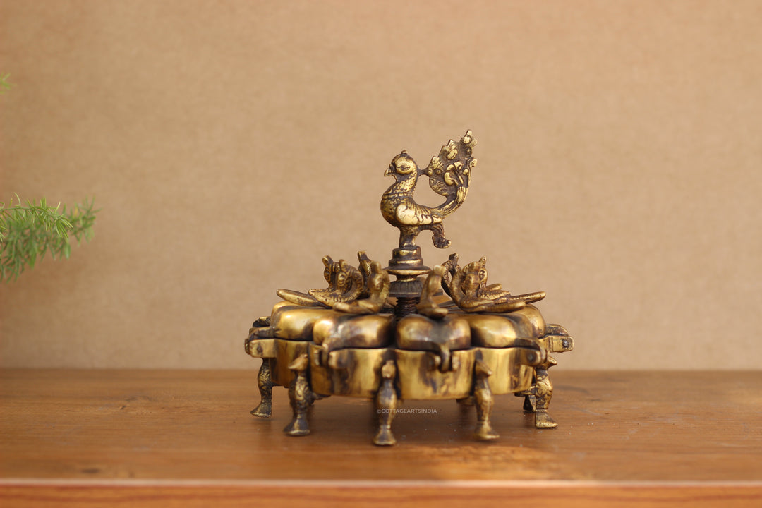 Brass Sindoor Box 6"