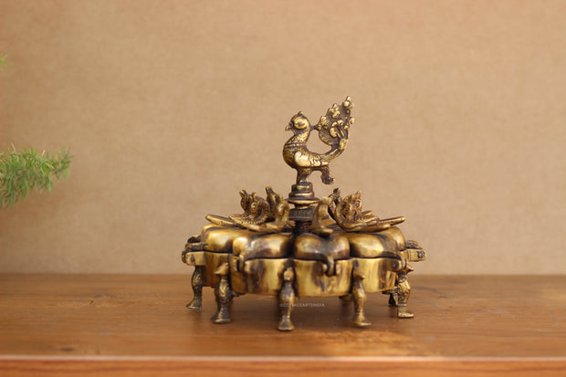 Brass Sindoor Box 6"